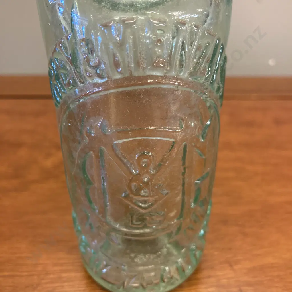 Grey and Menzies Ltd. Codd's Patent Aerated Water Bottle Aqua Glass, 1902-1910. H19cm Image 1++